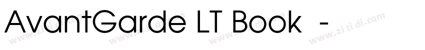 AvantGarde LT Book 中字体转换